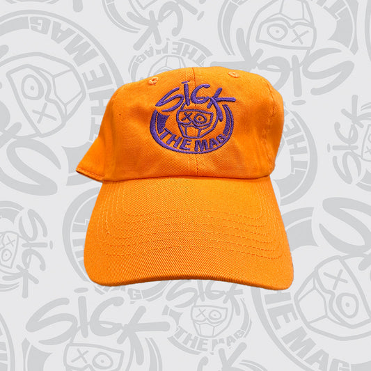Orange with Purple Logo Buckle Hat