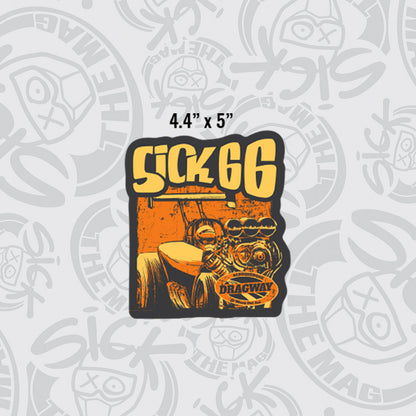 The Edelbrock Sick 66 Track Stickers